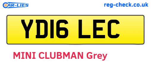 YD16LEC are the vehicle registration plates.