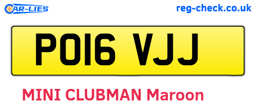 PO16VJJ are the vehicle registration plates.