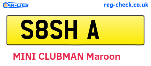 S8SHA are the vehicle registration plates.