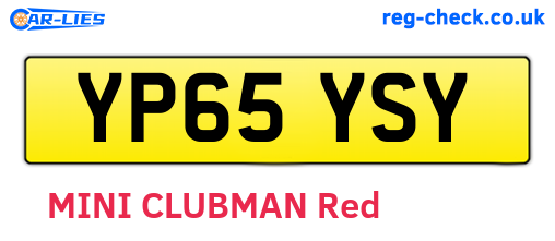 YP65YSY are the vehicle registration plates.