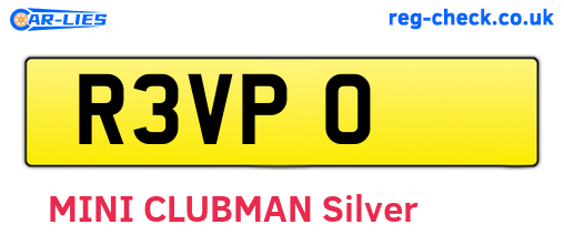 R3VPO are the vehicle registration plates.