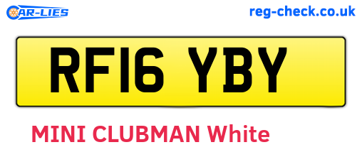 RF16YBY are the vehicle registration plates.