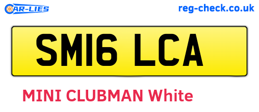 SM16LCA are the vehicle registration plates.
