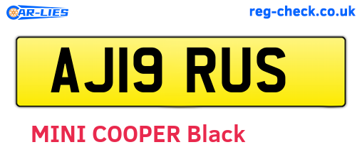 AJ19RUS are the vehicle registration plates.