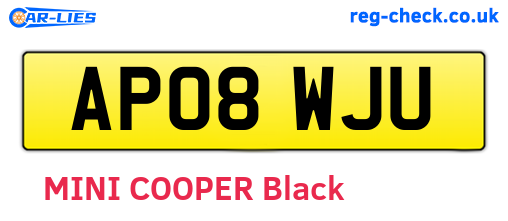 AP08WJU are the vehicle registration plates.