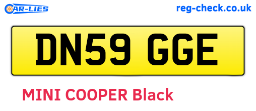 DN59GGE are the vehicle registration plates.