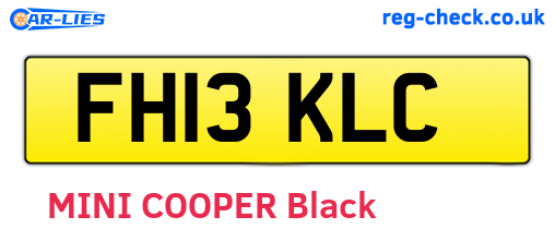 FH13KLC are the vehicle registration plates.
