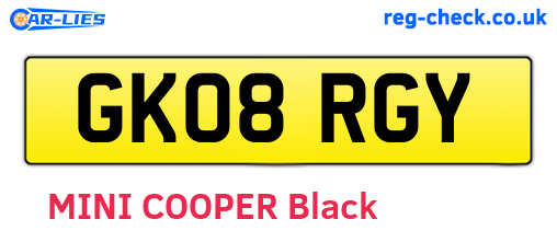 GK08RGY are the vehicle registration plates.