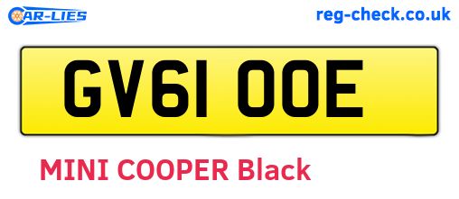 GV61OOE are the vehicle registration plates.