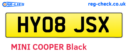 HY08JSX are the vehicle registration plates.