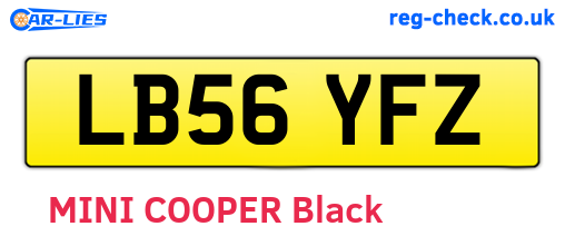 LB56YFZ are the vehicle registration plates.