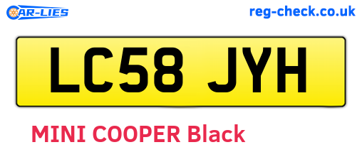 LC58JYH are the vehicle registration plates.
