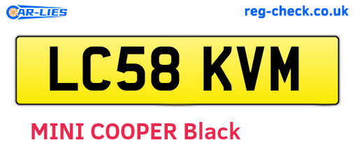 LC58KVM are the vehicle registration plates.