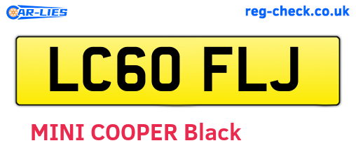 LC60FLJ are the vehicle registration plates.