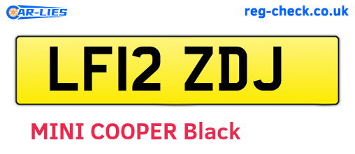 LF12ZDJ are the vehicle registration plates.