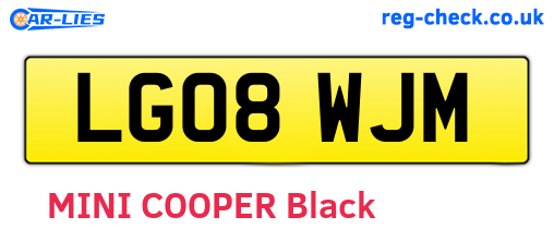 LG08WJM are the vehicle registration plates.