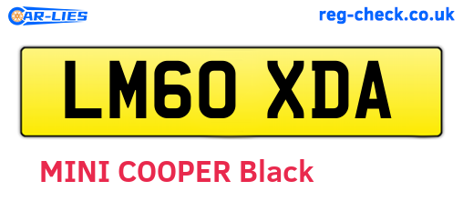 LM60XDA are the vehicle registration plates.
