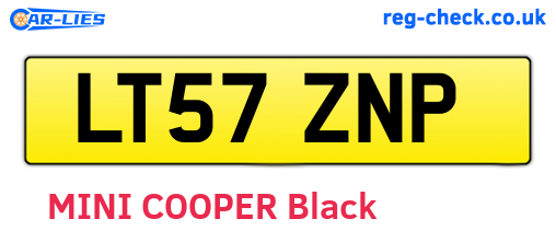 LT57ZNP are the vehicle registration plates.