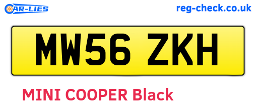 MW56ZKH are the vehicle registration plates.