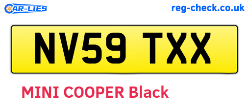 NV59TXX are the vehicle registration plates.