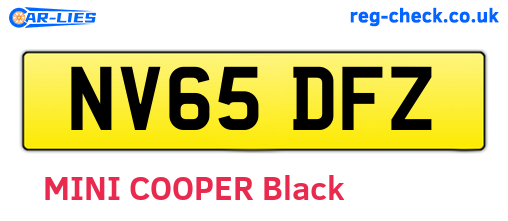 NV65DFZ are the vehicle registration plates.