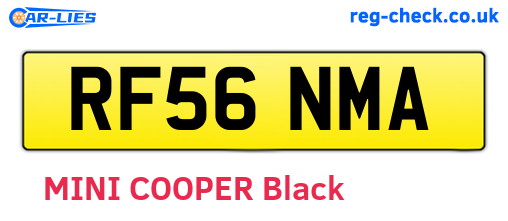 RF56NMA are the vehicle registration plates.