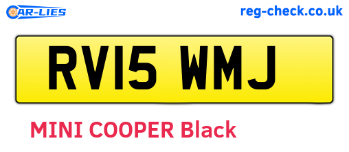 RV15WMJ are the vehicle registration plates.