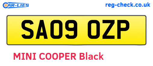 SA09OZP are the vehicle registration plates.