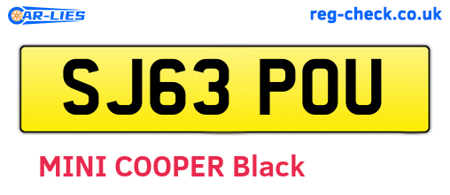 SJ63POU are the vehicle registration plates.