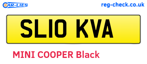 SL10KVA are the vehicle registration plates.