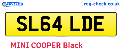 SL64LDE are the vehicle registration plates.