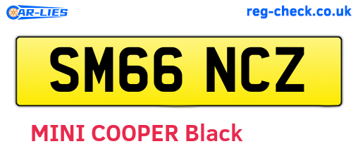 SM66NCZ are the vehicle registration plates.