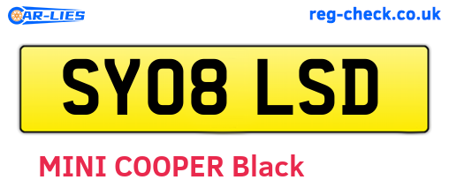 SY08LSD are the vehicle registration plates.