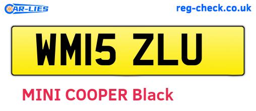WM15ZLU are the vehicle registration plates.