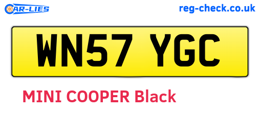 WN57YGC are the vehicle registration plates.