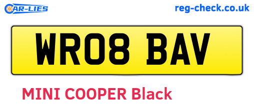WR08BAV are the vehicle registration plates.