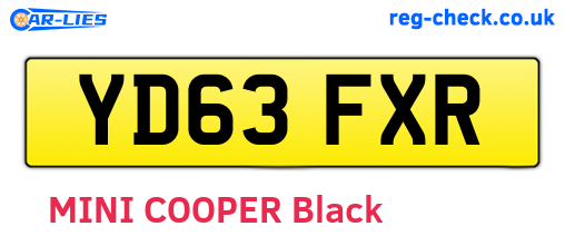 YD63FXR are the vehicle registration plates.