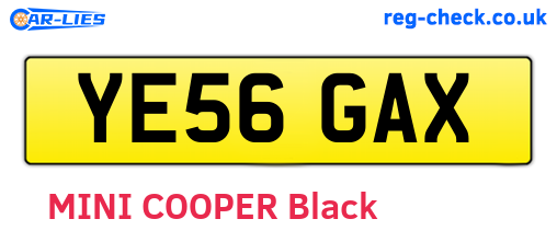 YE56GAX are the vehicle registration plates.
