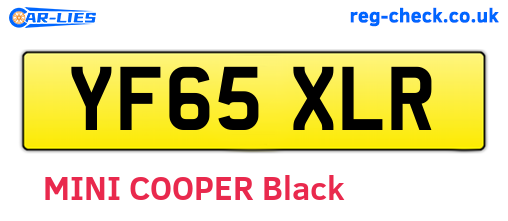 YF65XLR are the vehicle registration plates.