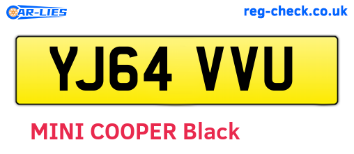 YJ64VVU are the vehicle registration plates.
