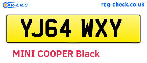 YJ64WXY are the vehicle registration plates.