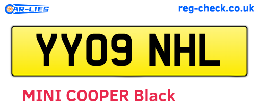 YY09NHL are the vehicle registration plates.