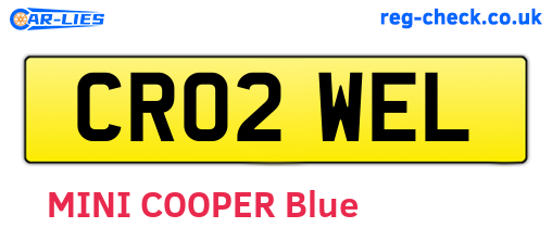 CR02WEL are the vehicle registration plates.