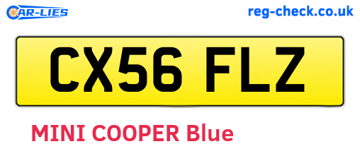 CX56FLZ are the vehicle registration plates.