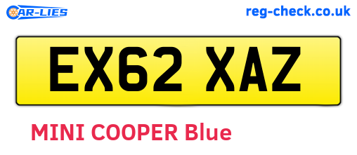 EX62XAZ are the vehicle registration plates.