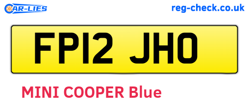 FP12JHO are the vehicle registration plates.