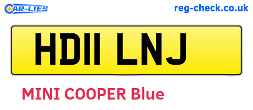 HD11LNJ are the vehicle registration plates.