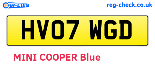 HV07WGD are the vehicle registration plates.