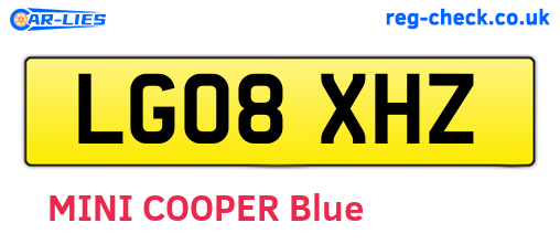 LG08XHZ are the vehicle registration plates.