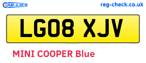 LG08XJV are the vehicle registration plates.